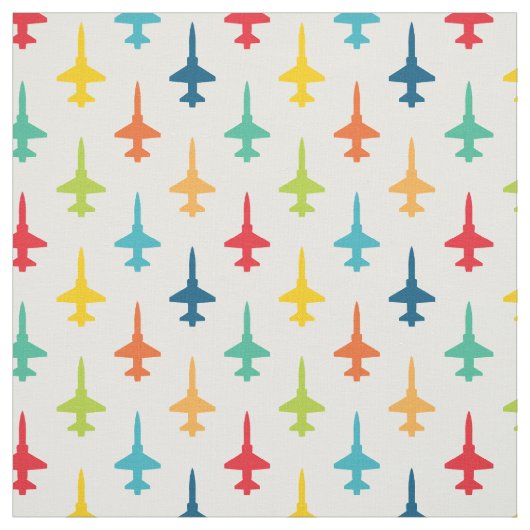 Farbenfrohe T-38 Talon Fighter Jet Muster Primarie Stoff (Muster)