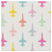 Farbenfrohe T-38 Talon Fighter Jet Pattern Pastel Stoff (Nahaufnahme)