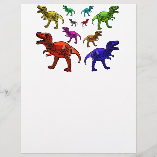 Farbenfrohe T-Rex (Vorderseite)