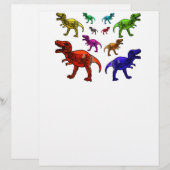 Farbenfrohe T-Rex (Vorne/Hinten)