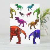 Farbenfrohe T-Rex (Stehend Vorderseite)