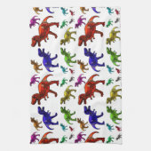 Farbenfrohe T-Rex Handtuch (Vertikal)