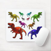 Farbenfrohe T-Rex Mousepad (Mit Mouse)