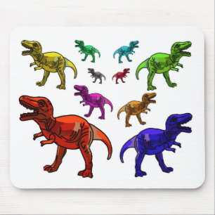 Farbenfrohe T-Rex Mousepad