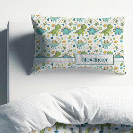 Farbenfrohe T Rex Muster Name Dinosaurier Pillowca Kissenbezug