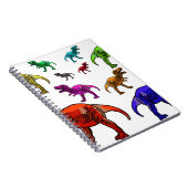 Farbenfrohe T-Rex Notizblock (Rechte Seite)