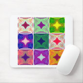 Farbenfrohe Tafel: Ein sternes Design Mousepad (Mit Mouse)