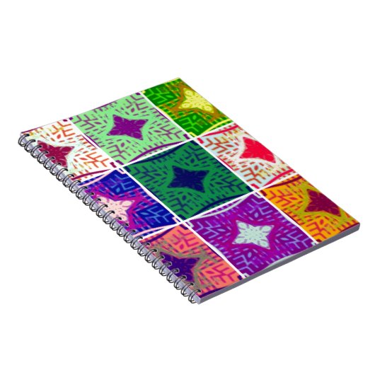 Farbenfrohe Tafel: Ein sternes Design Notizblock (Rechte Seite)