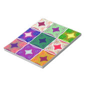 Farbenfrohe Tafel: Ein sternes Design Notizblock (Rotiert)