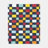 Farbenfrohe Tafel Fleecedecke (Vorderseite)