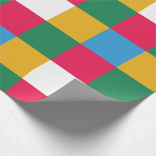 Farbenfrohe Tafel Geschenkpapier (Ecke)