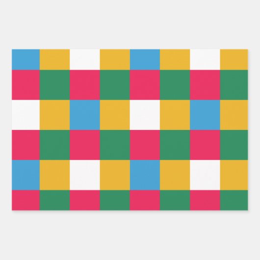 Farbenfrohe Tafel Geschenkpapier Set (Vorderseite 2)