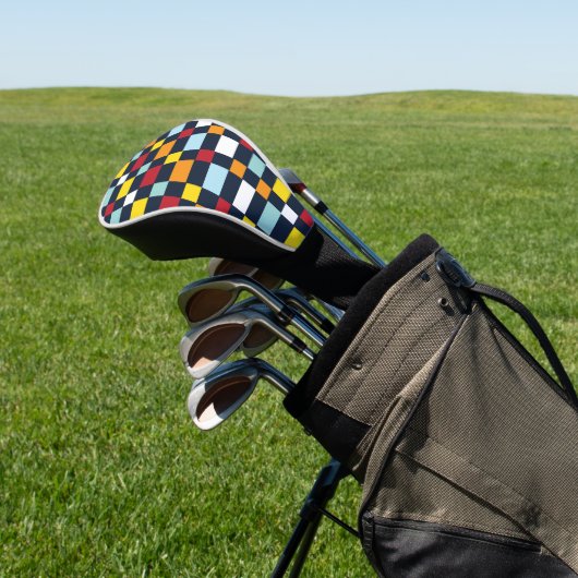 Farbenfrohe Tafel Golf Headcover (In SItu)
