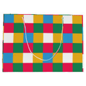 Farbenfrohe Tafel Große Geschenktüte (Rückseite)