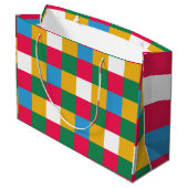 Farbenfrohe Tafel Große Geschenktüte (Rückseite Schrägansicht)