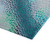 Farbenfrohe Tafel mit tierischer Printwerbung Schneidebrett (Ecke)