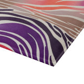 Farbenfrohe Tafel mit tierischer Printwerbung Schneidebrett (Ecke)