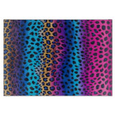 Farbenfrohe Tafel mit tierischer Printwerbung Schneidebrett (Vorderseite)