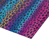 Farbenfrohe Tafel mit tierischer Printwerbung Schneidebrett (Ecke)