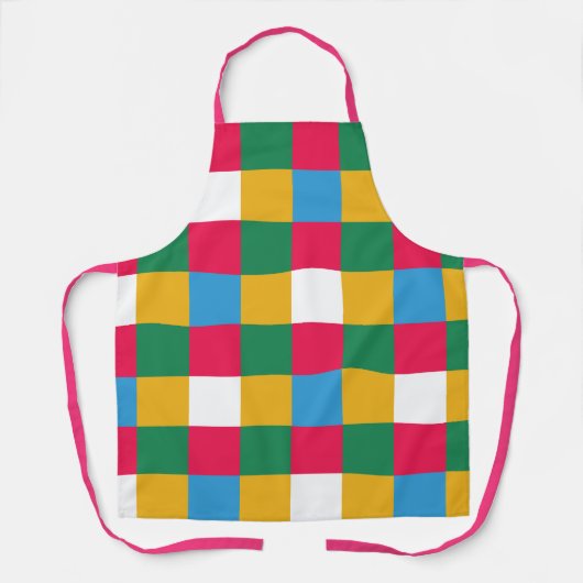 Farbenfrohe Tafel Schürze (Vorderseite)