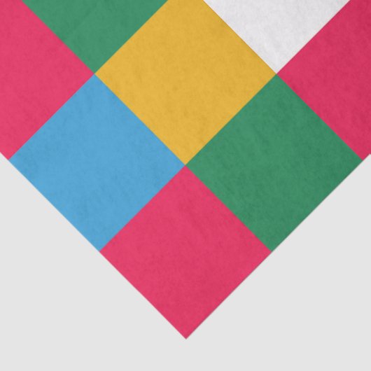 Farbenfrohe Tafel Seidenpapier (Detail)