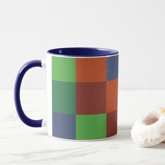 Farbenfrohe Tafel Tasse (Mit Donut)