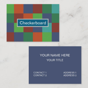 Farbenfrohe Tafel Visitenkarte