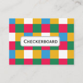 Farbenfrohe Tafel Visitenkarte (Vorderseite)