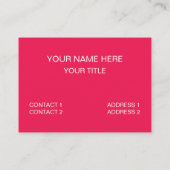 Farbenfrohe Tafel Visitenkarte (Rückseite)