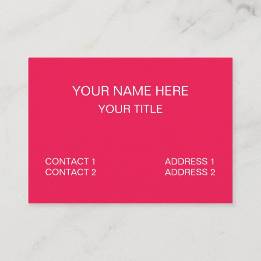 Farbenfrohe Tafel Visitenkarte (Rückseite)