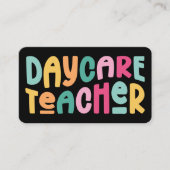 Farbenfrohe Tageslehrerin Visitenkarte (Vorderseite)