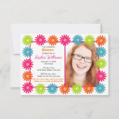 Farbenfrohe Tageszeitungen - Einladung zum Geburts (Vorderseite)