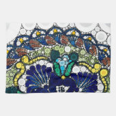 farbenfrohe Talavera-Keramik mexikanisch blau Foto Geschirrtuch (Horizontal)