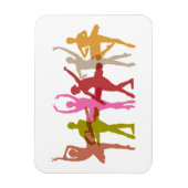 Farbenfrohe Tanzballerinas Magnet (Vertikal)