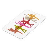 Farbenfrohe Tanzballerinas Magnet (Linke Seite)