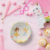 Farbenfrohe Tanzblumenmärchen1 & Gold Glitzer Pappteller (Party)