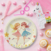 Farbenfrohe Tanzblumenmärchen3 & Gold Glitzer Pappteller (Party)