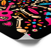 Farbenfrohe Tänze mexikanische Skelette - Niedlich Poster (Ecke)