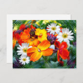 Farbenfrohe Tapeten Postkarte (Vorne/Hinten)