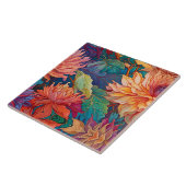 Farbenfrohe Tapisserie Dahlia Fliese (Seite)
