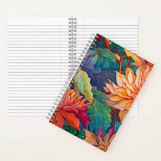 Farbenfrohe Tapisserie Dahlia Notizblock