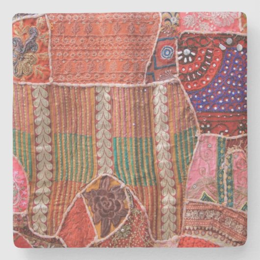 Farbenfrohe Tapisserie im israelischen Untersetzer (Vorderseite)