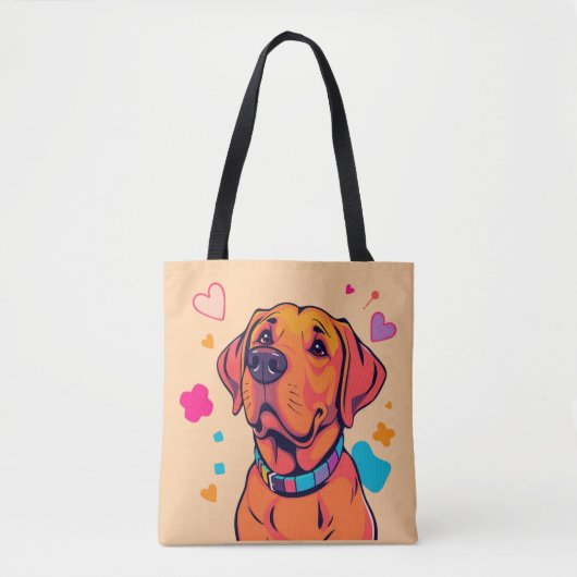 Farbenfrohe Tasche Labrador Dog Art (Vorderseite)