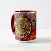 Farbenfrohe Tasse (Vorderseite Links)