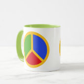 Farbenfrohe Tasse (Vorderseite Links)