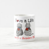 Farbenfrohe Tasse der Tierrettung und der Adoption (Mittel)