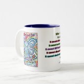 Farbenfrohe Tasse des Krebsangels (Vorderseite Links)