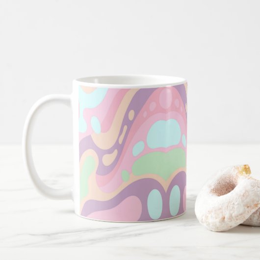 Farbenfrohe Tasse Happy Pastel (Mit Donut)