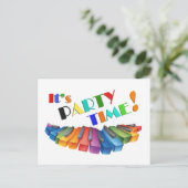 Farbenfrohe Tastatur - Easy Party lädt ein Einladungspostkarte (Stehend Vorderseite)