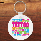 Farbenfrohe Tattoo Schlüsselanhänger (Vorderseite)